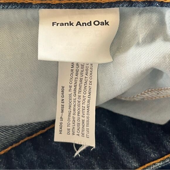 Frank & Oak Jeans Size 27 Nina Wide Leg Cropped Denim High Rise Raw Hem - Picture 10 of 10